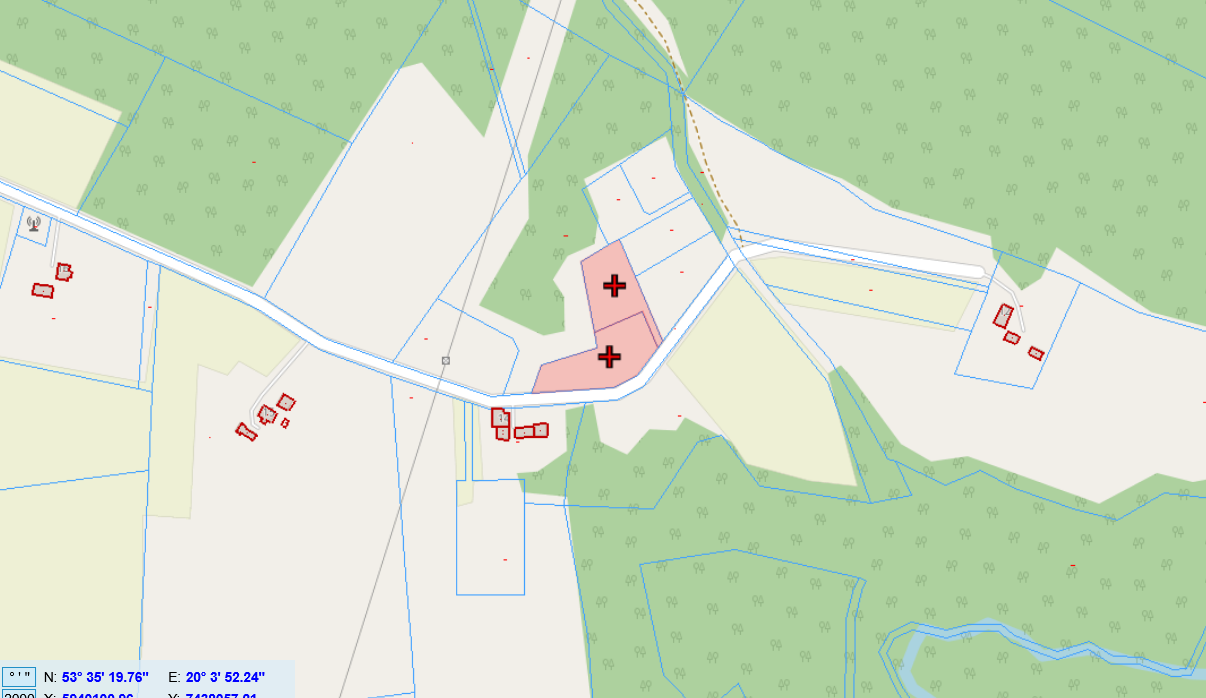 Domkowo blisko lasu i rzeki