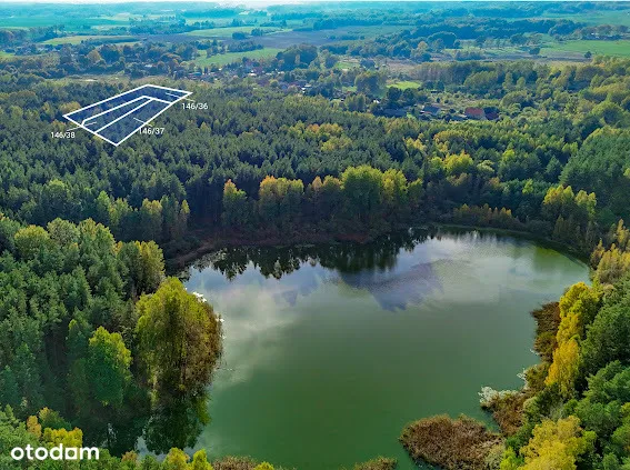 Elgnówko, gm. Olsztynek, 300 m do jeziora, 3 małe działki